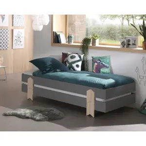 Set of 3 children's beds with sturdy arrow-shaped feet Vipack Modulo image-4