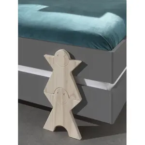 Set of 4 beds with sturdy smiley face legs for kids Vipack Modulo image-6