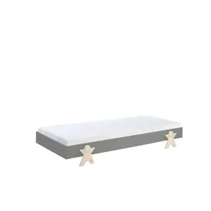 Set of 4 beds with sturdy smiley face legs for kids Vipack Modulo image-3