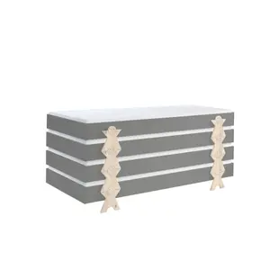 Set of 4 beds with sturdy smiley face legs for kids Vipack Modulo image-1