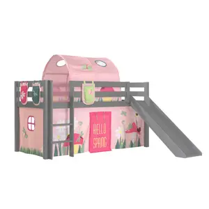 Bed with slide, a spring cover, 3 spring bags, a children's spring tunnel Vipack Pino image-0