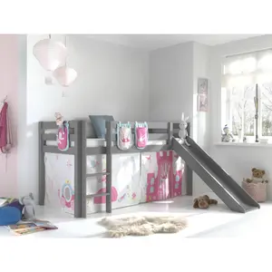 Bed with slide, a princess cover, 3 princess bags for kids Vipack Pino image-2
