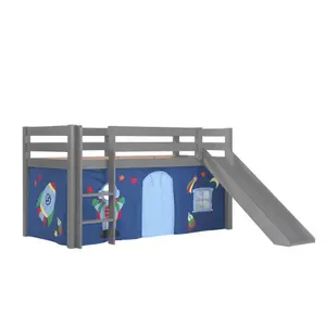 Bed with slide, a kids' astro cover Vipack Pino image-0