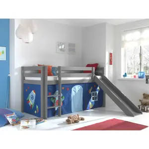 Bed with slide, a kids' astro cover Vipack Pino image-1