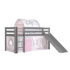 Bed with slide, a birdy cover, a birdy tunnel for kids Vipack Pino image-0