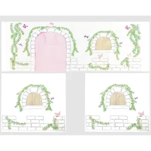 Loft bed and Birdy play curtain with its 3 matching storage bags for kids Vipack Scott image-2