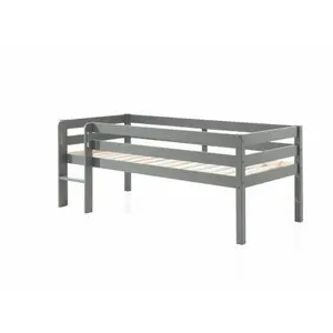 Compact children's bed with ladder and wardrobe shelf Vipack Pino image-0
