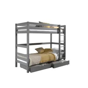 Bunk bed with 2 drawers for kids Vipack Pino image-0