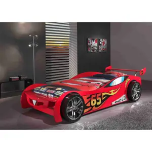Car bed and matching mattress for kids Vipack Lemans image-1