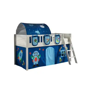 Hochbett und Astro-Spielvorhang, Tunnel und 3 Aufbewahrungssäcke für Kinder Vipack Scott image-0