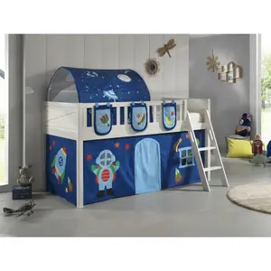 Hochbett und Astro-Spielvorhang, Tunnel und 3 Aufbewahrungssäcke für Kinder Vipack Scott image-1