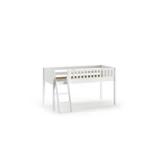 Halbhohes Hochbett scott avec un bureau et une bibliothèque enfant Vipack Scott image-1