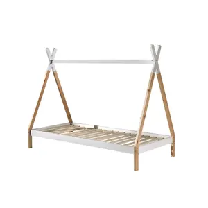 High sleeper bed with matching textile set for children Vipack Tipi image-0