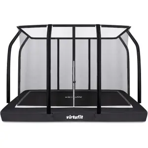 Eingebautes Fitness-Trampolin mit Sicherheitsnetz VirtuFit Premium