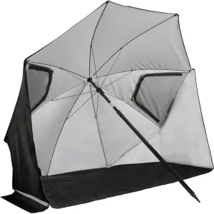 Premium Beach Parasol with Windbreak VirtuFit