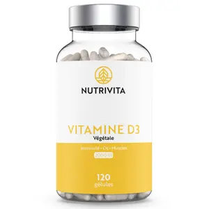 Complemento alimenticio de vitamina D3 - 120 cápsulas Nutrivita image-0