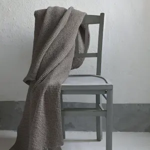 Stonewashed cotton bedspread Vivaraise Maia image-1