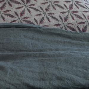 Stonewashed cotton flat sheet Vivaraise Zeff image-1