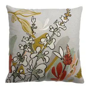 Coussin recyclé brodé Vivaraise Gina image-0