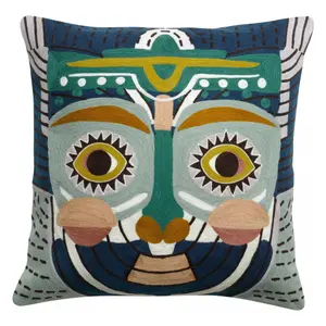 Embroidered cushion Vivaraise Yaku image-0