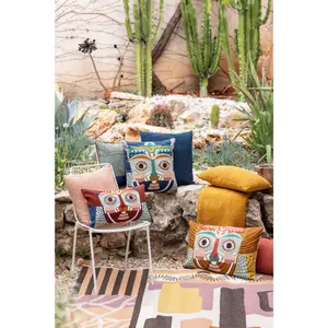 Embroidered cushion Vivaraise Yaku image-1