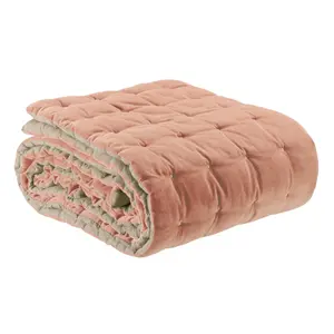 Plaid de lit uni finition capiton Vivaraise Elise image-0