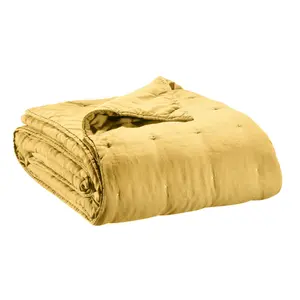 Bettüberwurf aus Baumwolle stonewashed Vivaraise Zeff image-0