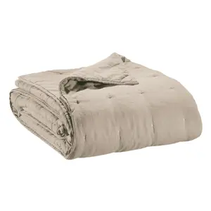 Stonewashed cotton bedspread Vivaraise Zeff
