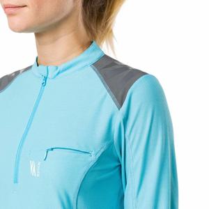 Maglia a manica lunga da donna verdeical technical image-3