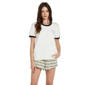 T-shirt femme Volcom Truly Ringer image-0