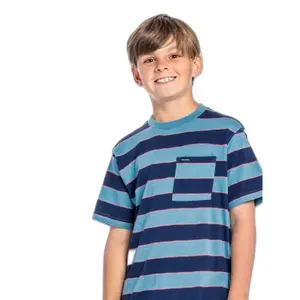 T-shirt stripes child Volcom Maxer Crew image-0