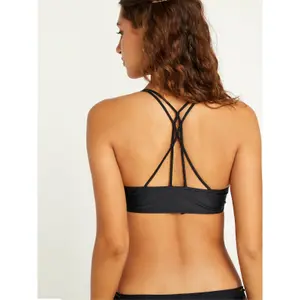 Women's v-neck swimsuit top Volcom Simply Solid image-1