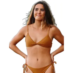 Top per costume da bagno donna con scollo a V Volcom Simply Seamless image-0