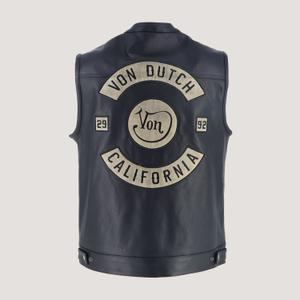 Leather motorcycle vest Von Dutch Apache image-1