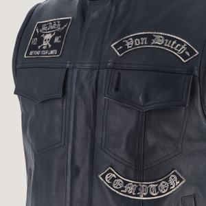 Leather motorcycle vest Von Dutch Apache image-2