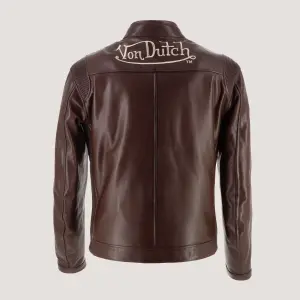 Motorcycle leather jacket Von Dutch Fast image-3