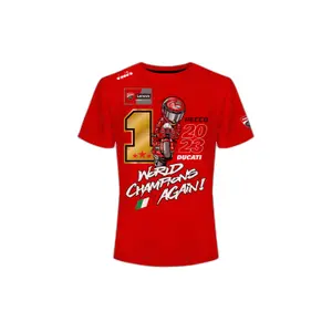T-shirt VR46 Ducati Bagnaia World Champions Again image-0