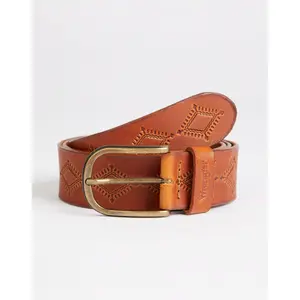 Women's belt Wrangler Lozenge Cognac image-0