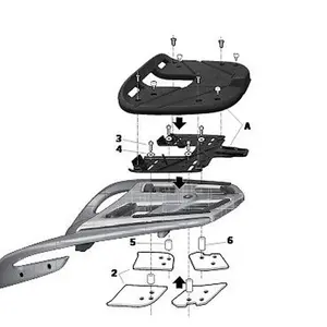 Suporte de top case para motos Shad Bmw K 1600 GT (12 a 17) image-0