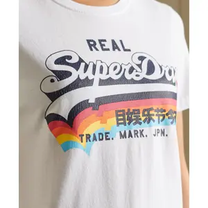 Dames-T-shirt met korte mouwen Superdry Logo Vintage image-2