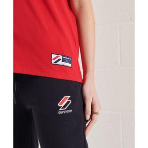 Damen-T-Shirt aus Chenille-Samt und Bio-Baumwolle Superdry Sportstyle image-2