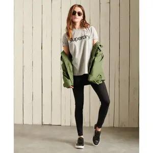 Kurzarm-T-Shirt, Damen Superdry Core Logo image-1