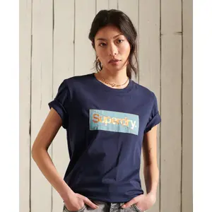 Camiseta con logo para mujer Superdry Core Patina image-0