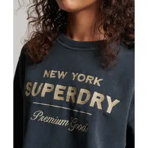 Sweatshirt woman Superdry Luxe Metallic image-1