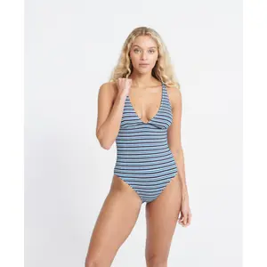 Randig baddräkt för kvinnor Superdry Edit image-0