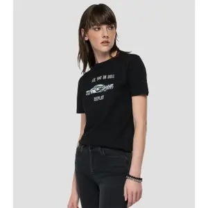 Damen-T-Shirt mit schmaler Passform Replay see you in hell image-1