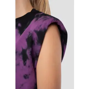 Damen-T-Shirt aus reiner Baumwolle, kastenförmig Replay tie dye image-5