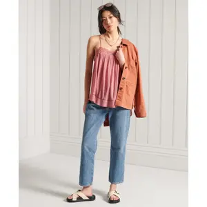 Jean droit à taille haute femme Superdry image-1