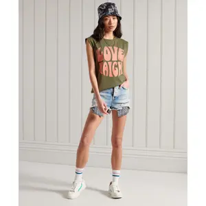 Damen-Top Superdry Military Logo image-1