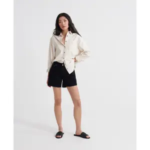 Calções de ganga femininos de tamanho médio Superdry image-1